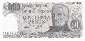 Argentinien p301b-2 B 50 Pesos 1977